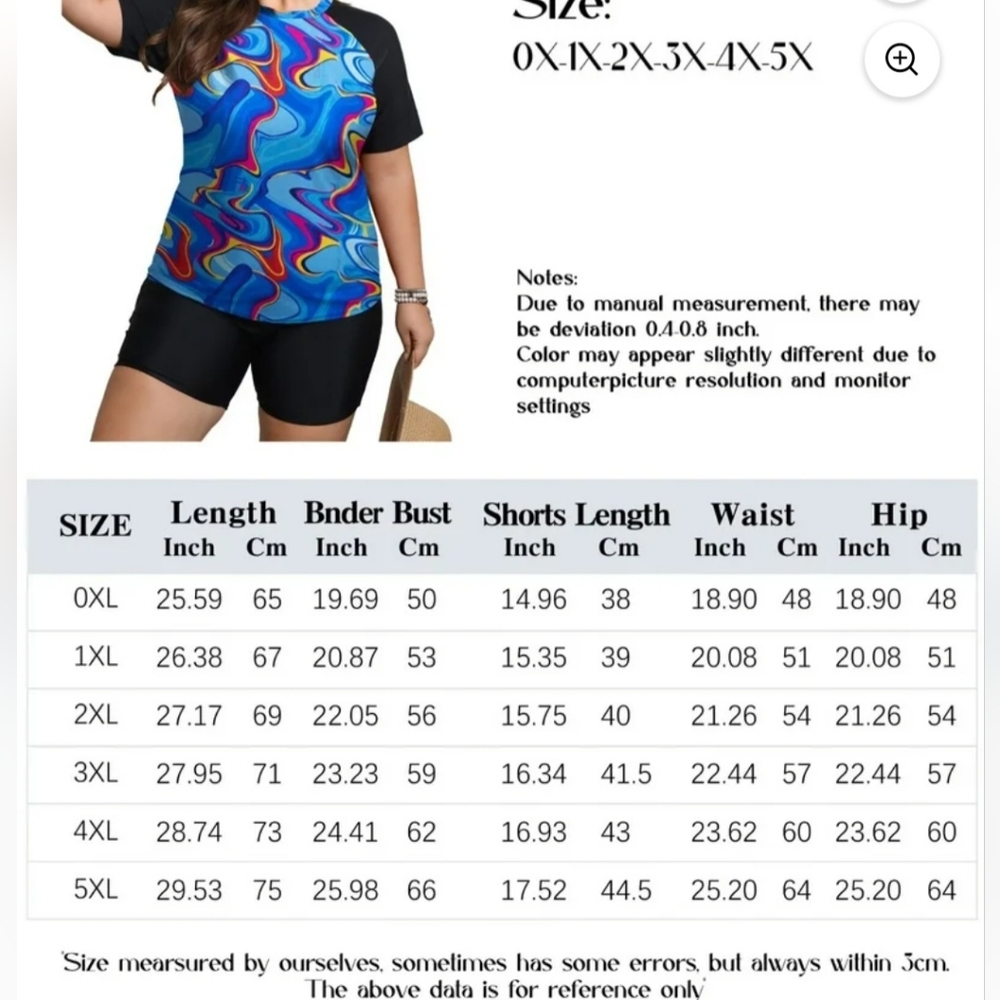 FOLUNSI Womens Plus Short Sleeve   Rashguard - Picture 3 of 4